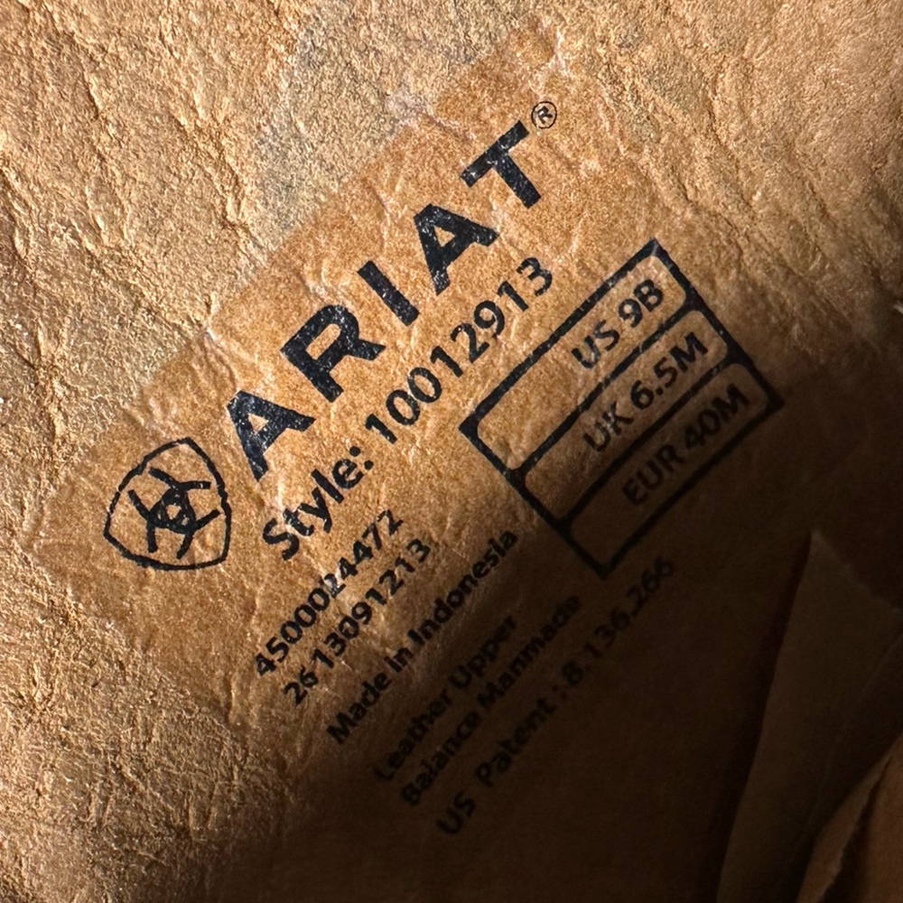 Ariat Women’s 9B Studded Western Cowboy Boots Brown Leather Distressed - Picture 9 of 9